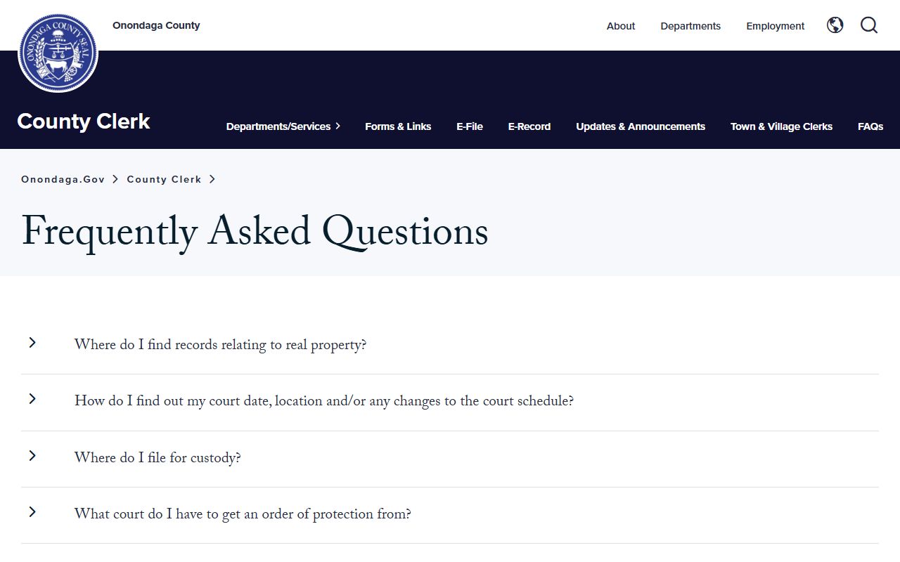 Syracuse divorce decree FAQs Onondaga County Clerk